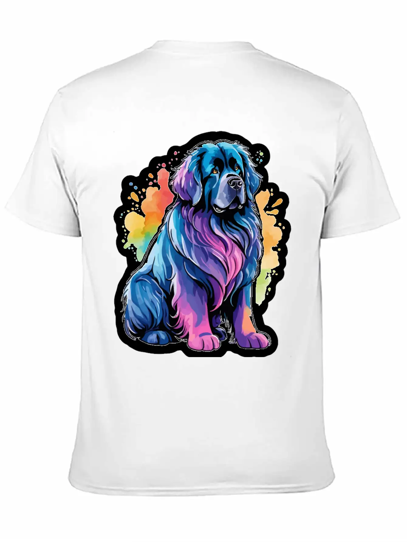 Newfoundland Dog Watercolor Stylish Everyday T-Shirt – Unisex Basic Cotton Tee