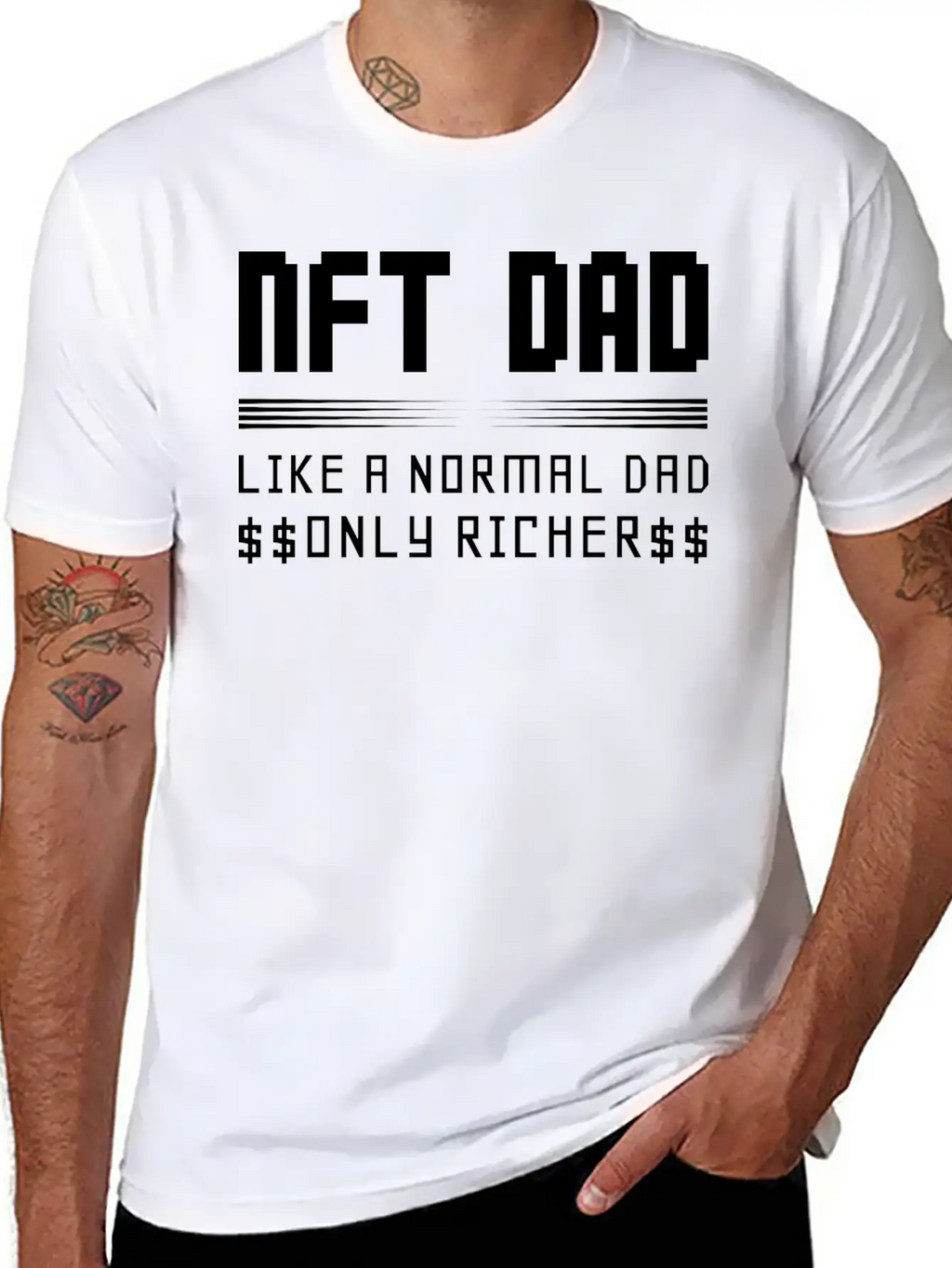 NFT Crypto Design For A Crypto Artwork NFT Dad Classic Cotton Tee – Unisex Comfort For Any Season