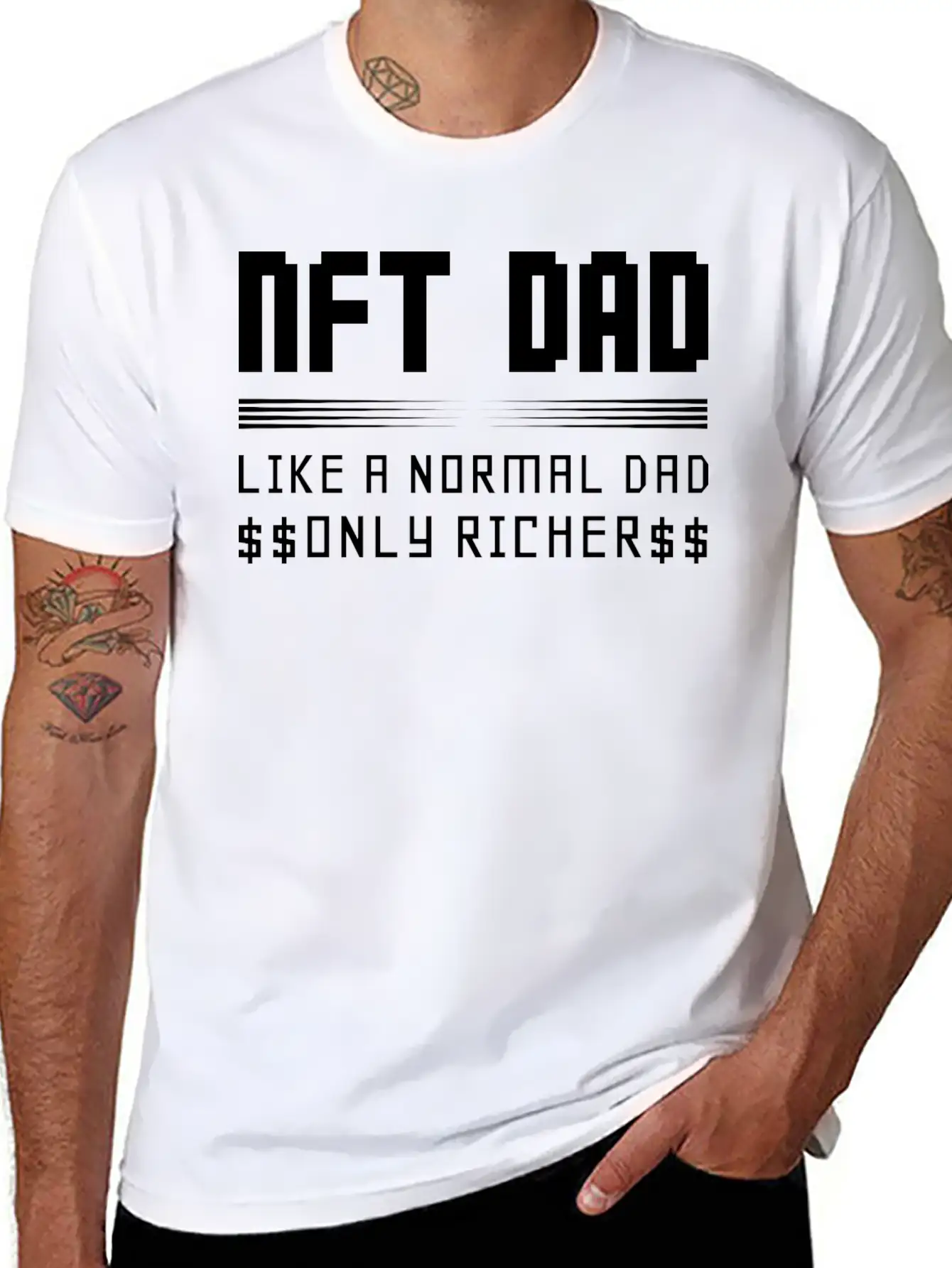 NFT Crypto Design For A Crypto Artwork NFT Dad Classic Cotton Tee – Unisex Comfort For Any Season