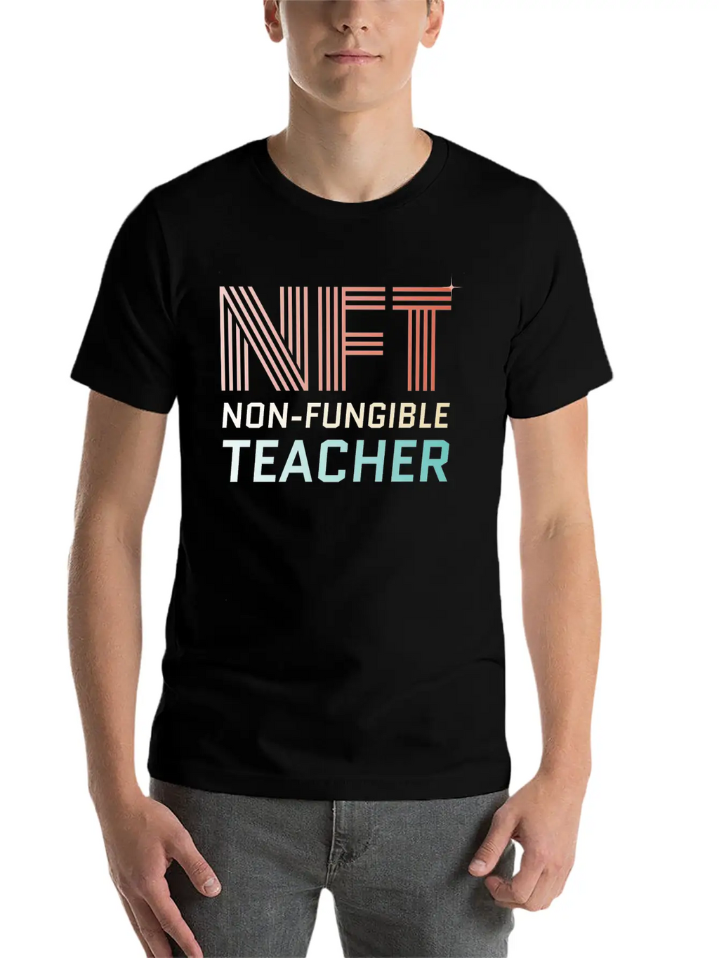 NFT - Non Fungible Teacher - Digital Crypto Breathable Soft Cotton T-Shirt – Timeless Casual Look