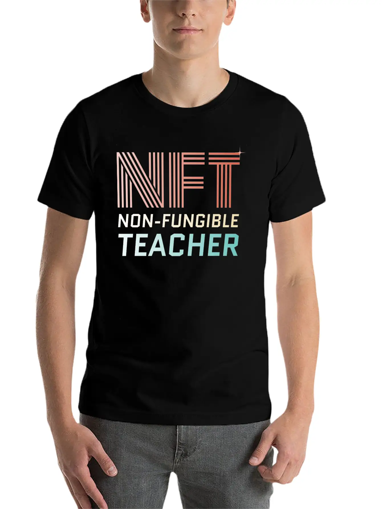 NFT - Non Fungible Teacher - Digital Crypto Breathable Soft Cotton T-Shirt – Timeless Casual Look