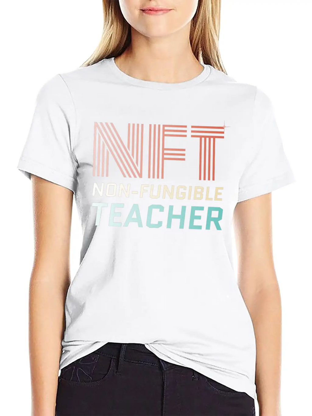 NFT - Non Fungible Teacher - Digital Crypto Breathable Soft Cotton T-Shirt – Timeless Casual Look