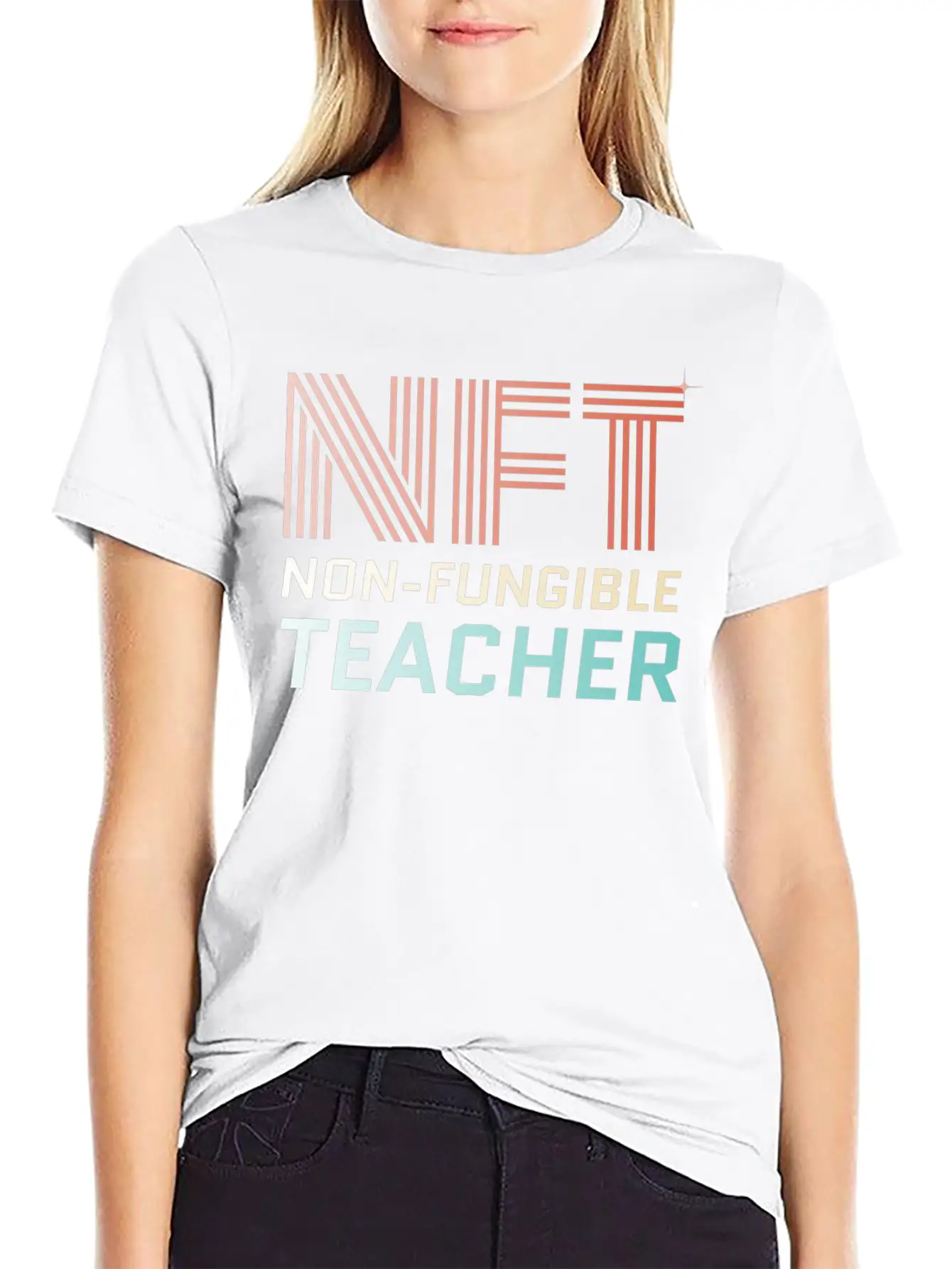 NFT - Non Fungible Teacher - Digital Crypto Breathable Soft Cotton T-Shirt – Timeless Casual Look