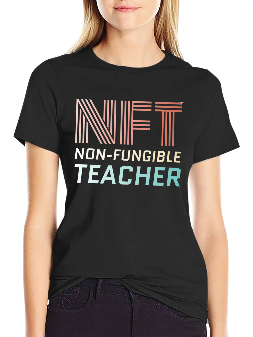 NFT - Non Fungible Teacher - Digital Crypto Breathable Soft Cotton T-Shirt – Timeless Casual Look