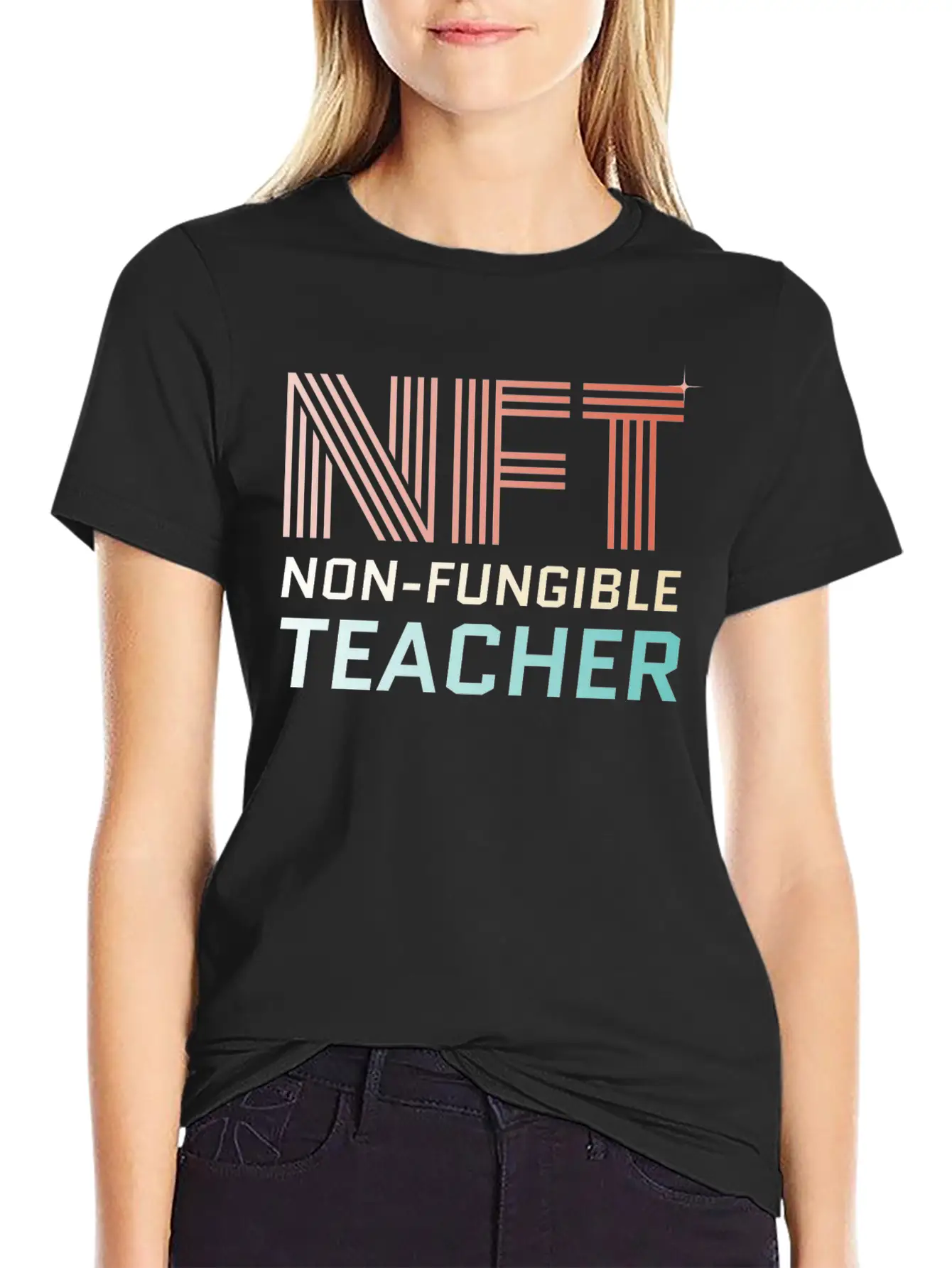 NFT - Non Fungible Teacher - Digital Crypto Breathable Soft Cotton T-Shirt – Timeless Casual Look