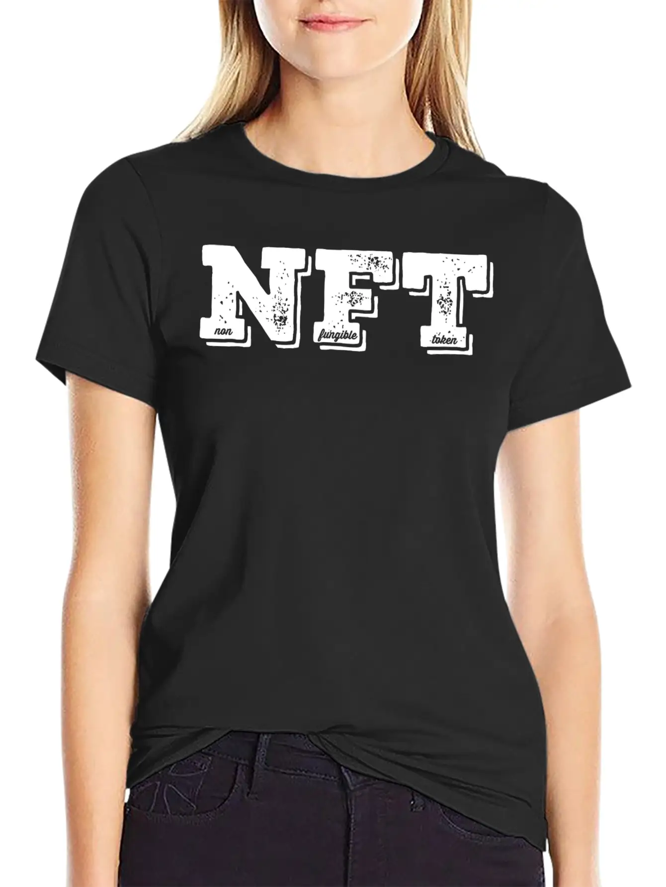 NFT Non Fungible Token Crypto BTC Digital Art Stylish Everyday T-Shirt – Unisex Basic Cotton Tee