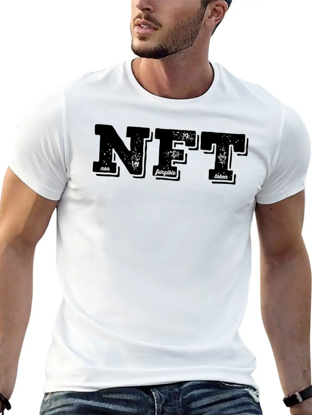 NFT Non Fungible Token Crypto BTC Digital Art Stylish Everyday T-Shirt – Unisex Basic Cotton Tee