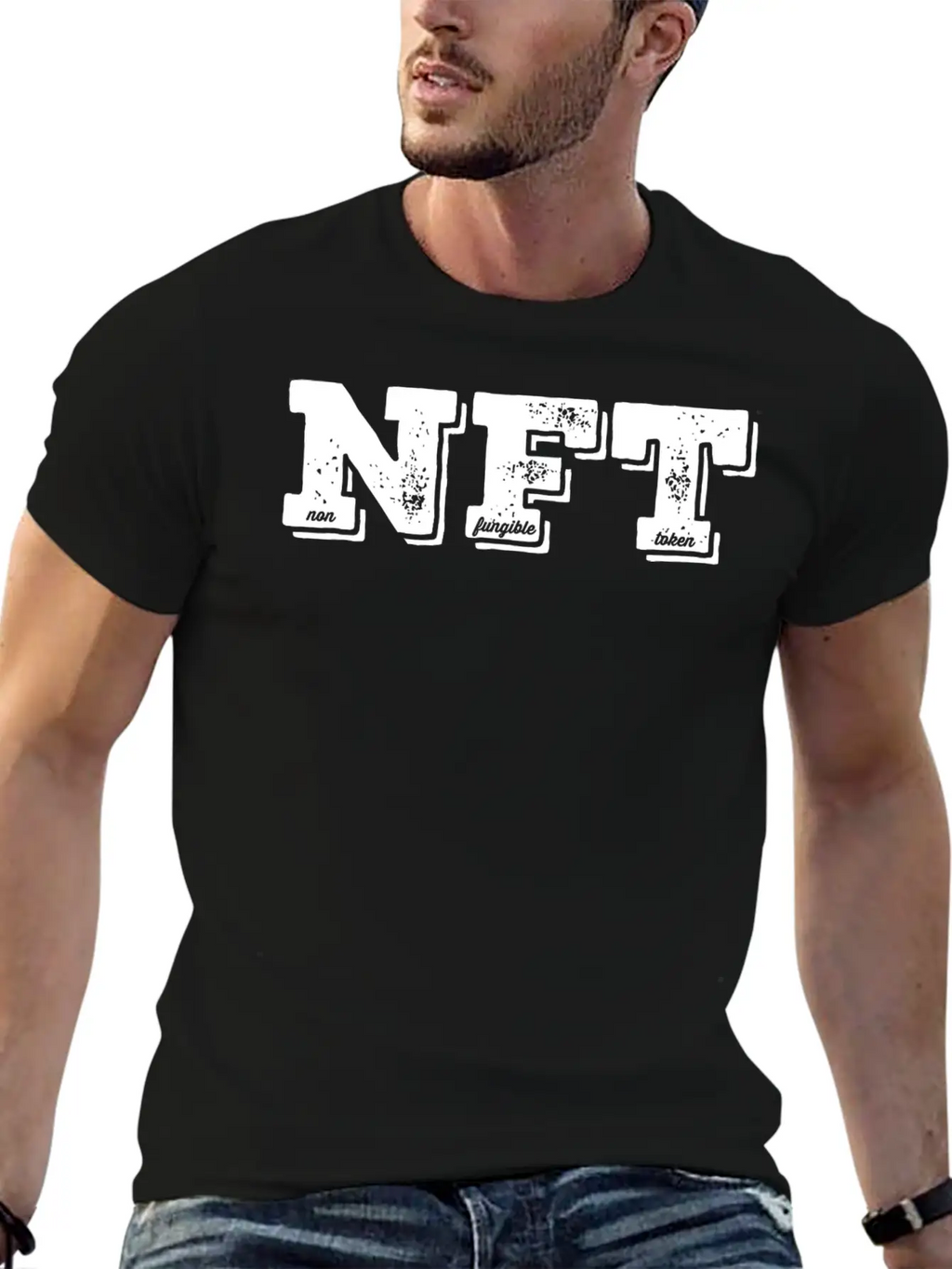NFT Non Fungible Token Crypto BTC Digital Art Stylish Everyday T-Shirt – Unisex Basic Cotton Tee