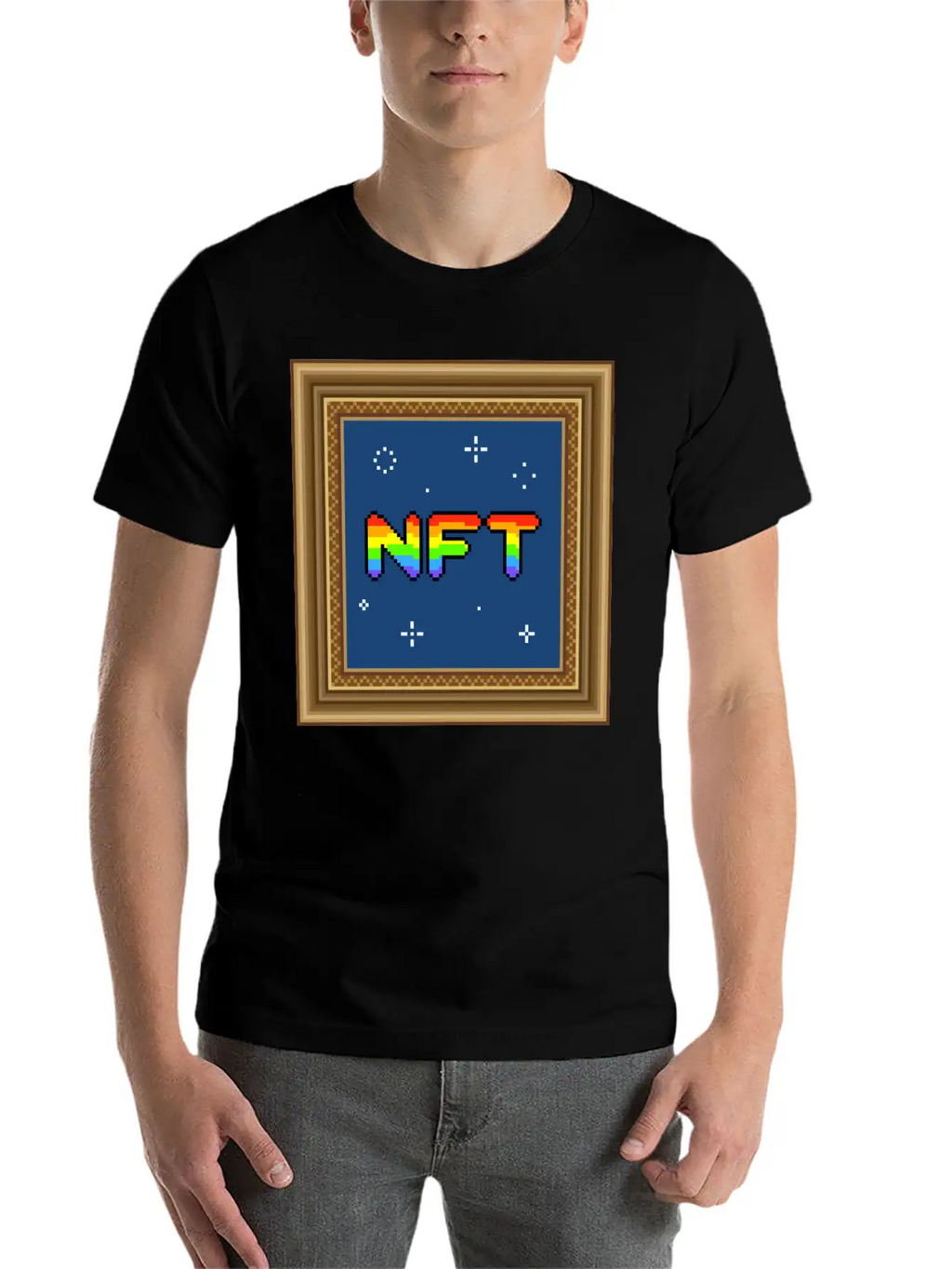 NFT Pixel Art Frame Relaxed Everyday Tee – Lightweight And Durable Cotton