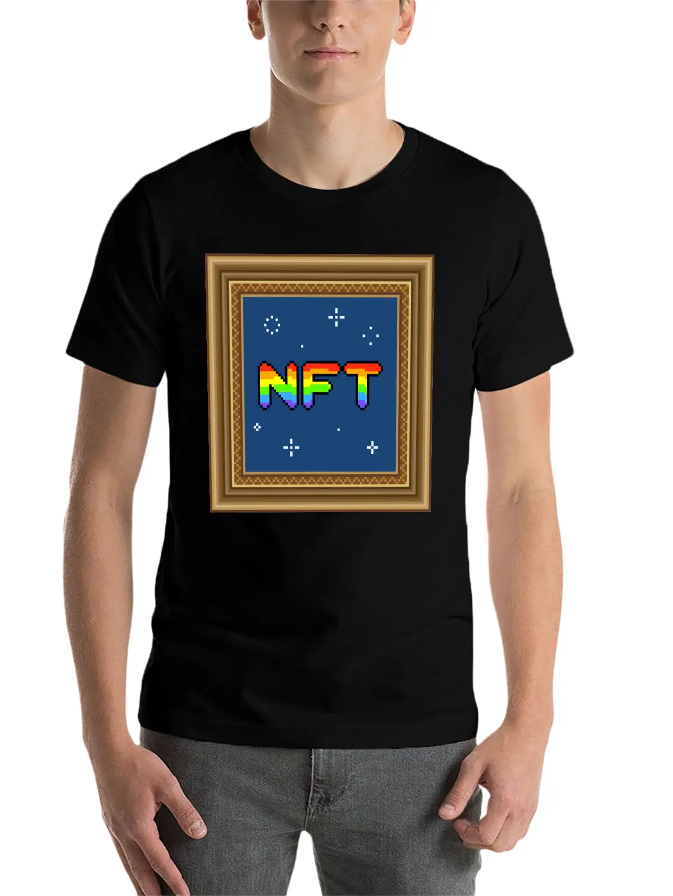 NFT Pixel Art Frame Relaxed Everyday Tee – Lightweight And Durable Cotton