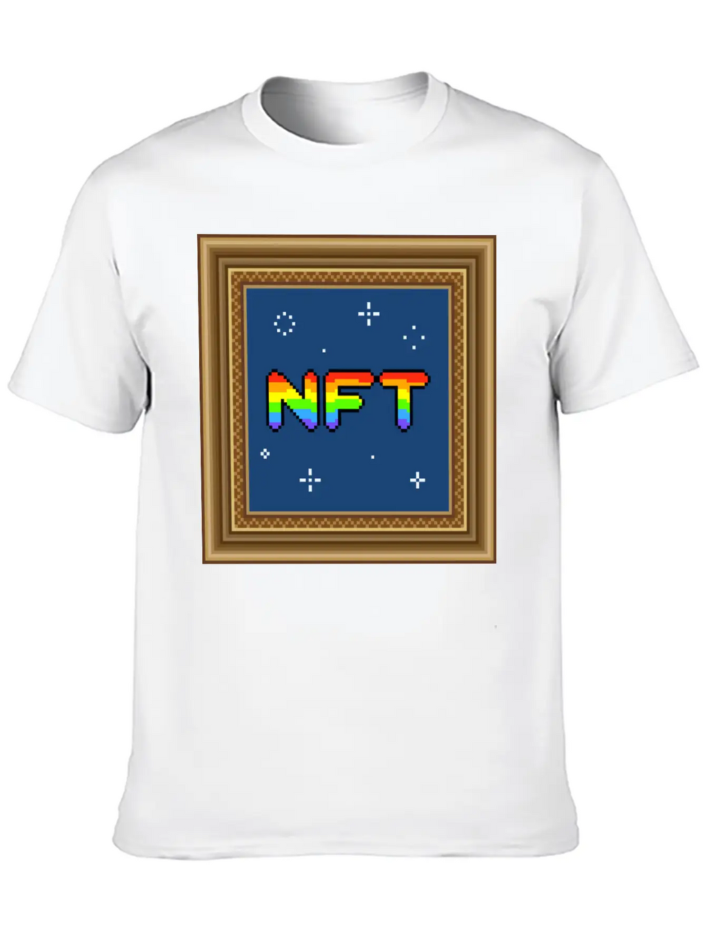 NFT Pixel Art Frame Relaxed Everyday Tee – Lightweight And Durable Cotton