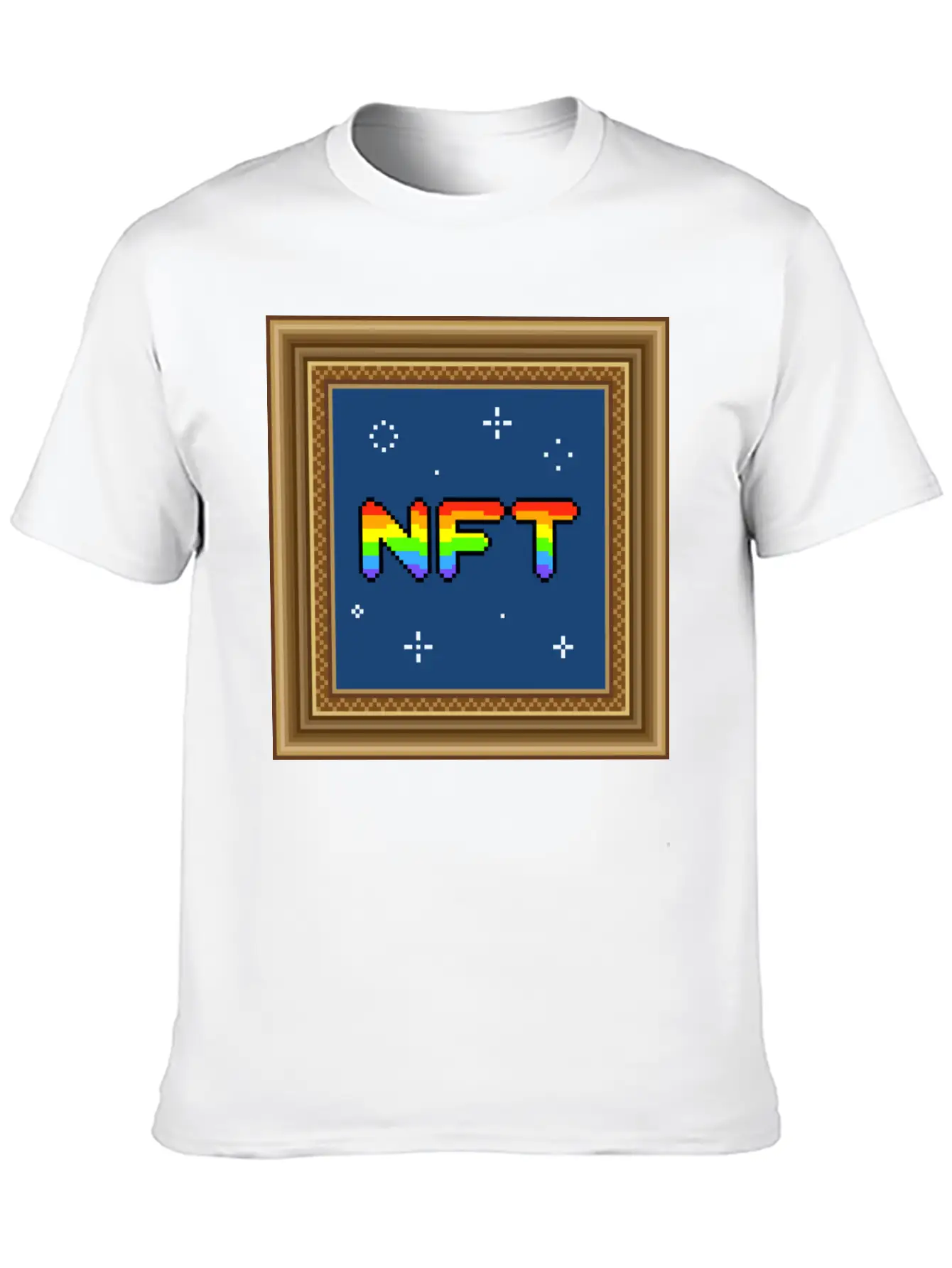 NFT Pixel Art Frame Relaxed Everyday Tee – Lightweight And Durable Cotton