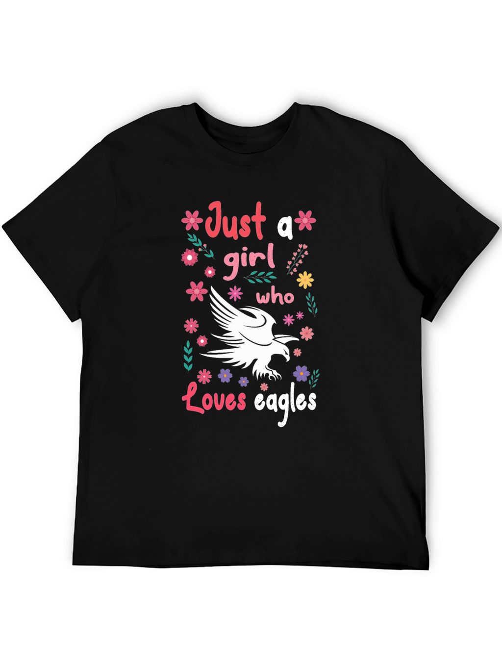 Just A Girl Who Loves Eagles Graphic Tee