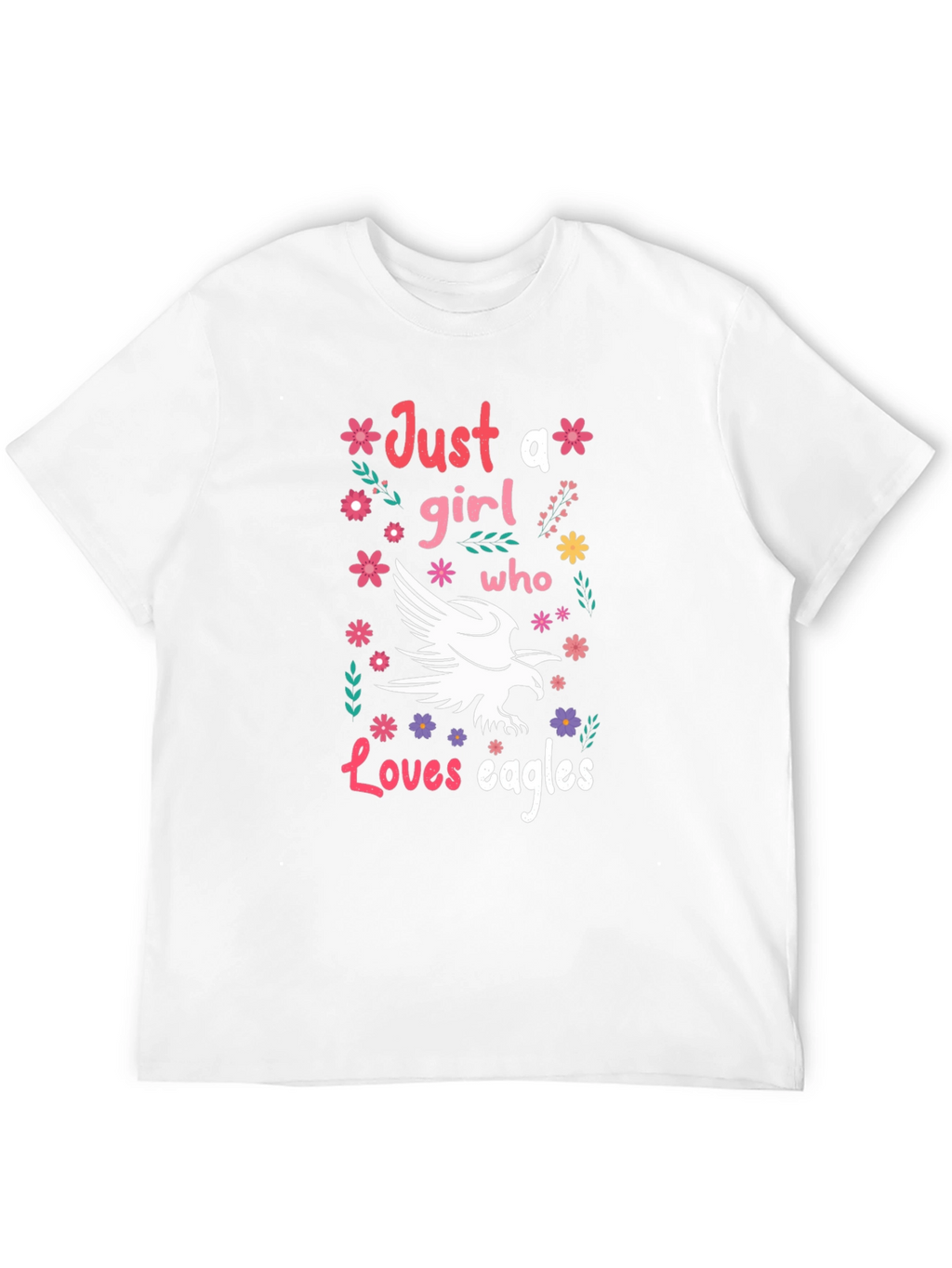 Just A Girl Who Loves Eagles Graphic Tee