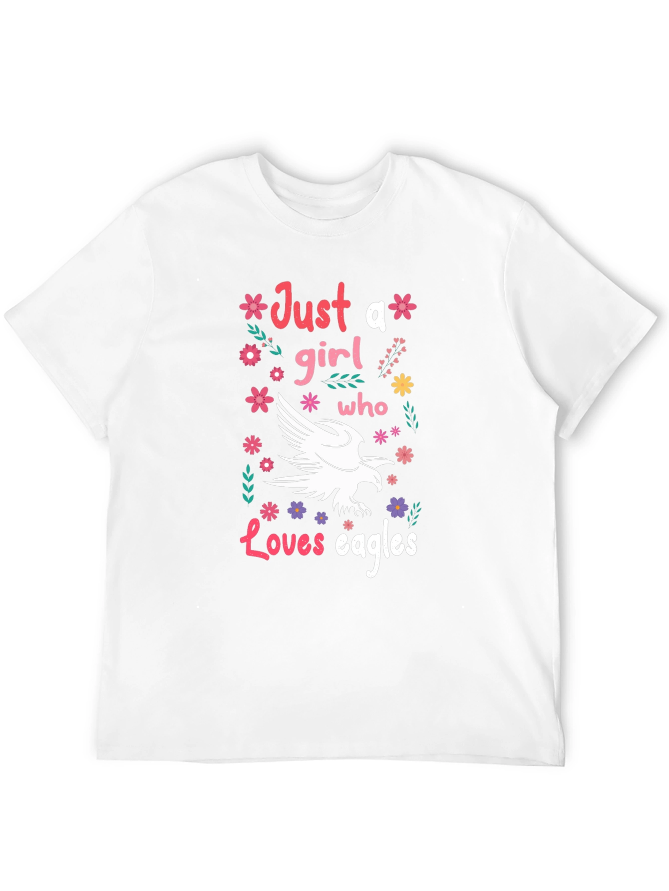 Just A Girl Who Loves Eagles Graphic Tee