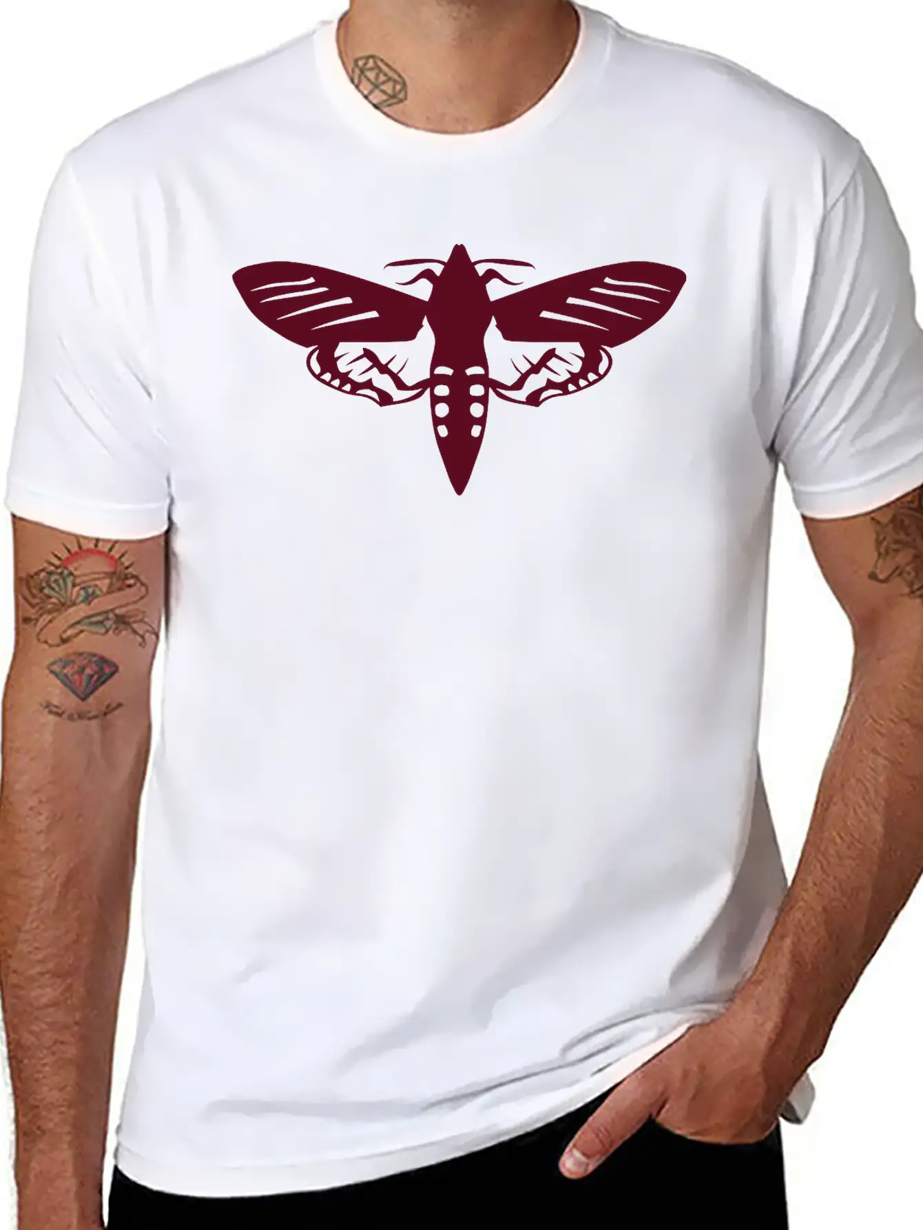 Night Butterfly Insect 1112 Basic Graphic T-Shirt – Daily Comfort In Soft Cotton