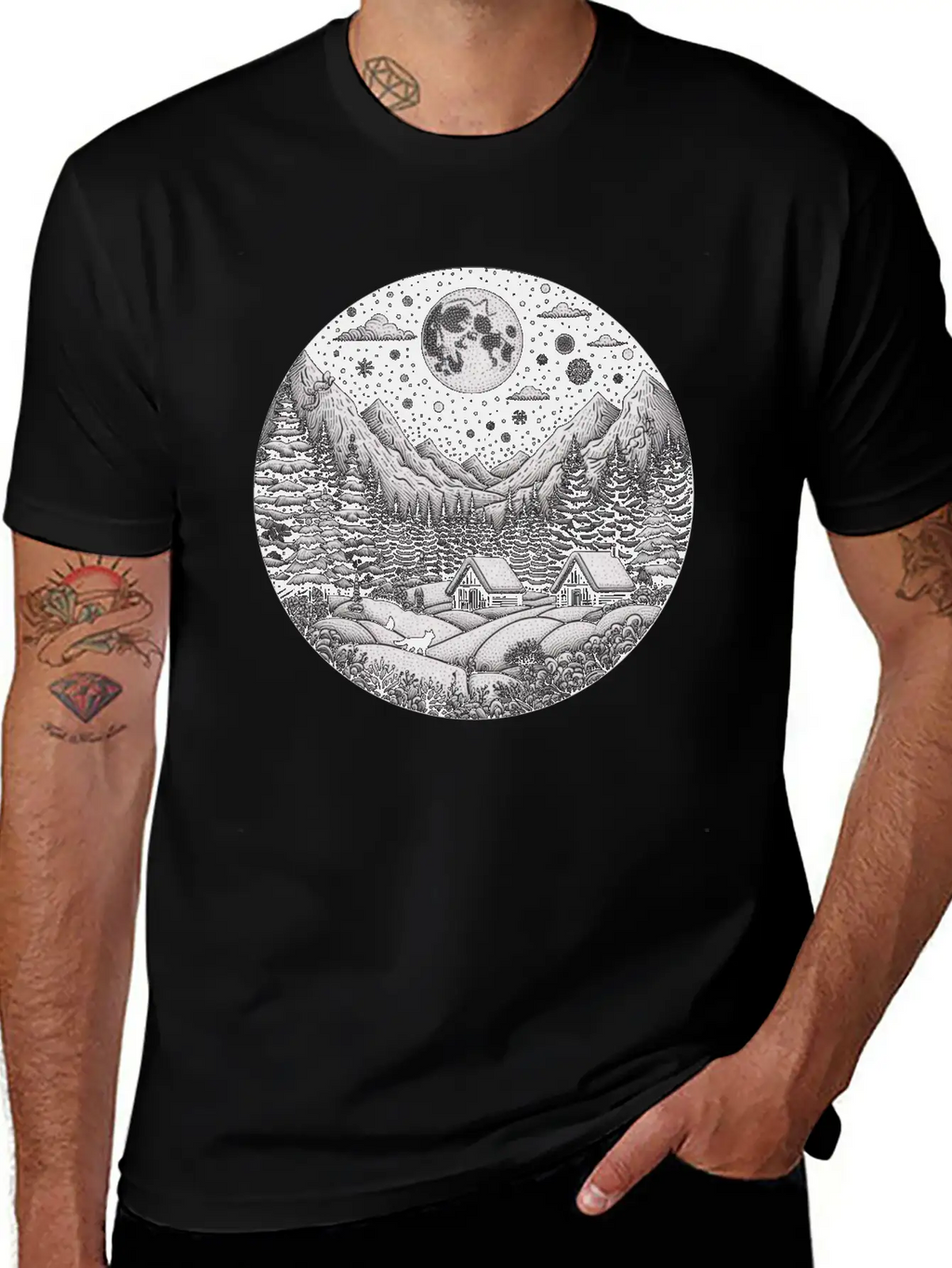 Night In Winter Timeless Short Sleeve Tee – Comfy And Minimalist Design