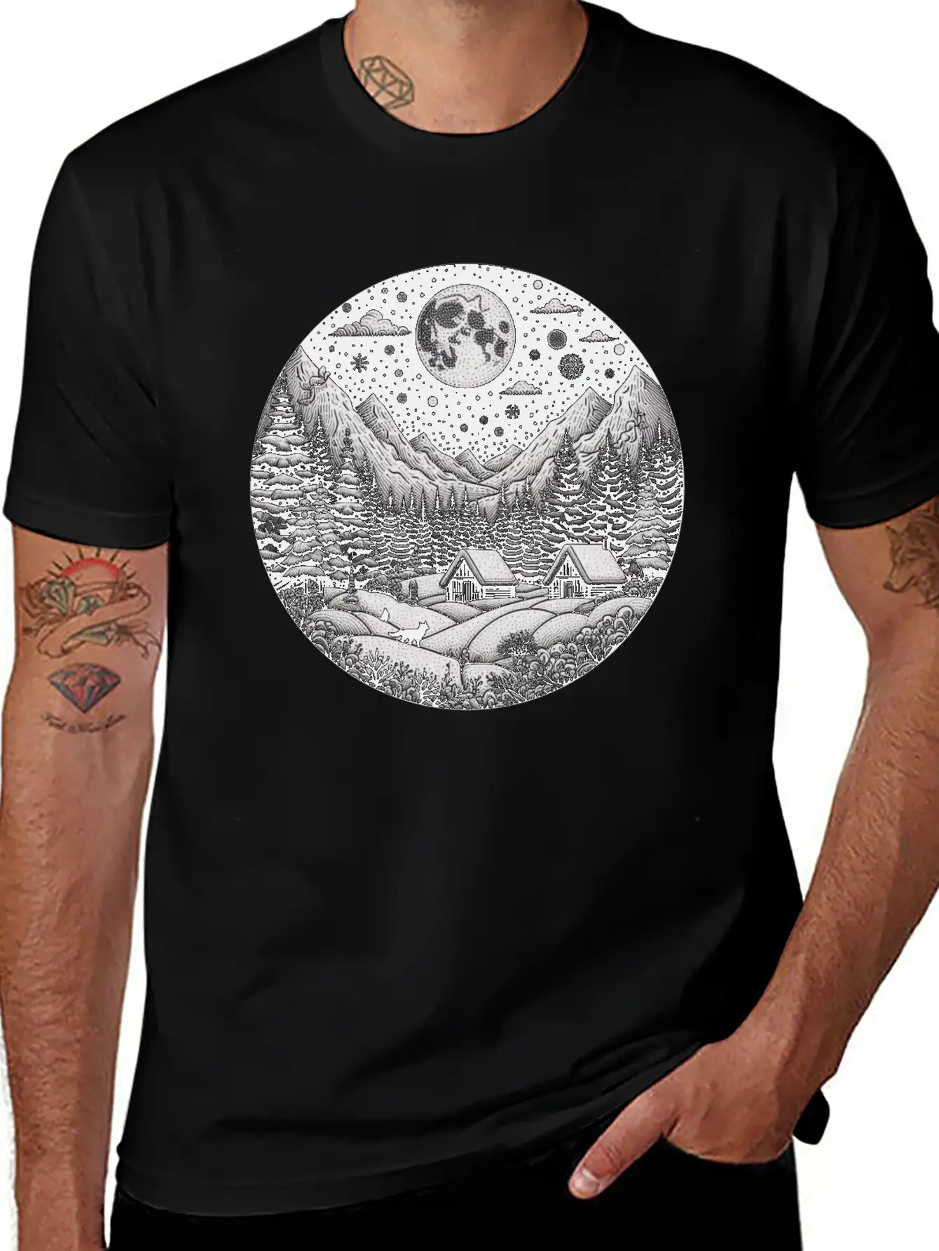 Night In Winter Timeless Short Sleeve Tee – Comfy And Minimalist Design