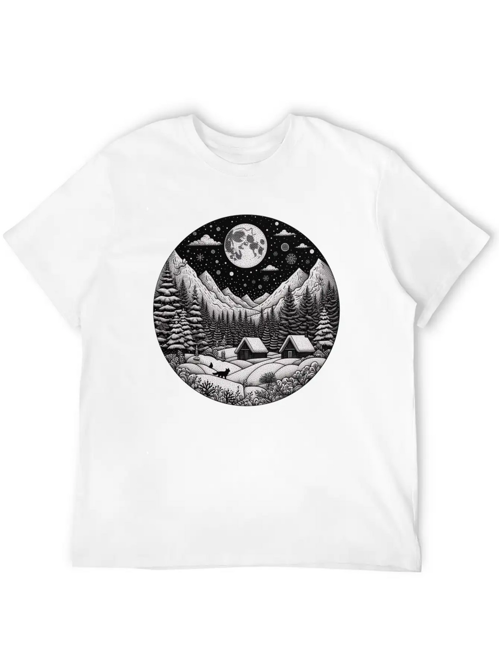 Night In Winter Timeless Short Sleeve Tee – Comfy And Minimalist Design