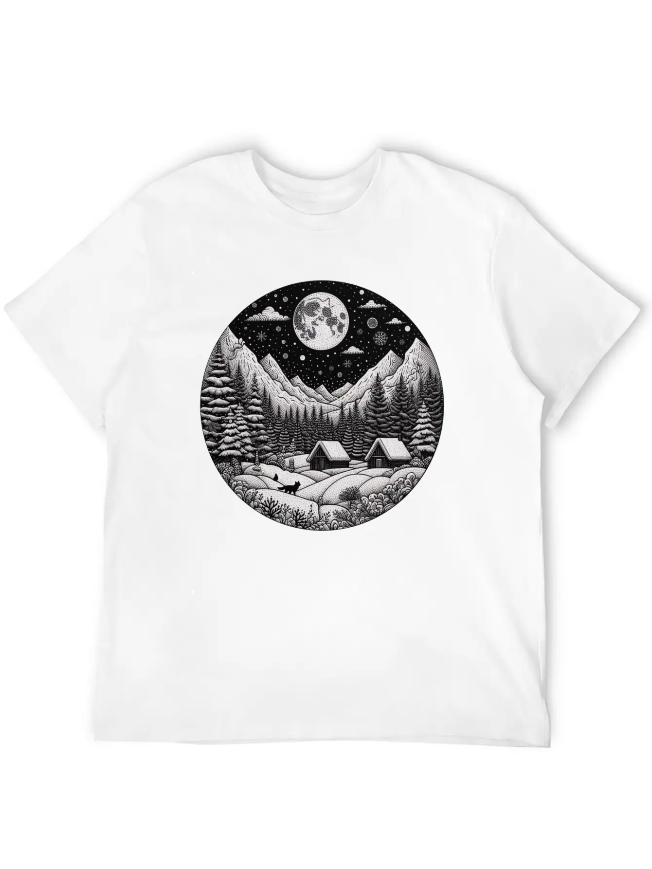 Night In Winter Timeless Short Sleeve Tee – Comfy And Minimalist Design