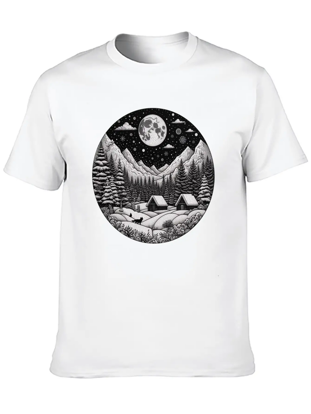 Night In Winter Timeless Short Sleeve Tee – Comfy And Minimalist Design