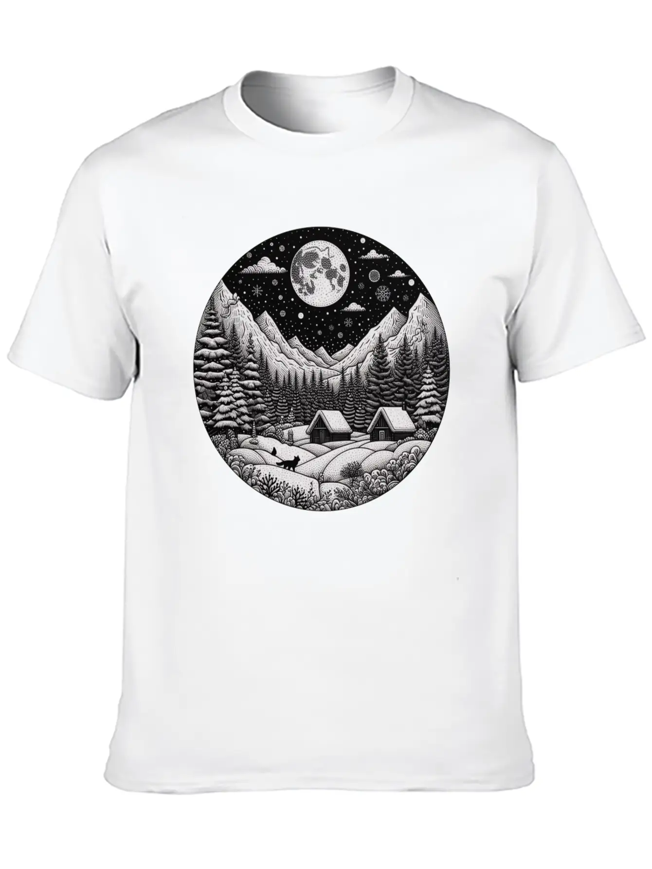 Night In Winter Timeless Short Sleeve Tee – Comfy And Minimalist Design