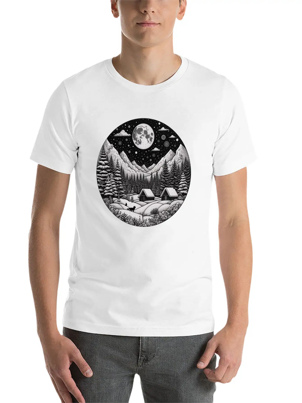 Night In Winter Timeless Short Sleeve Tee – Comfy And Minimalist Design
