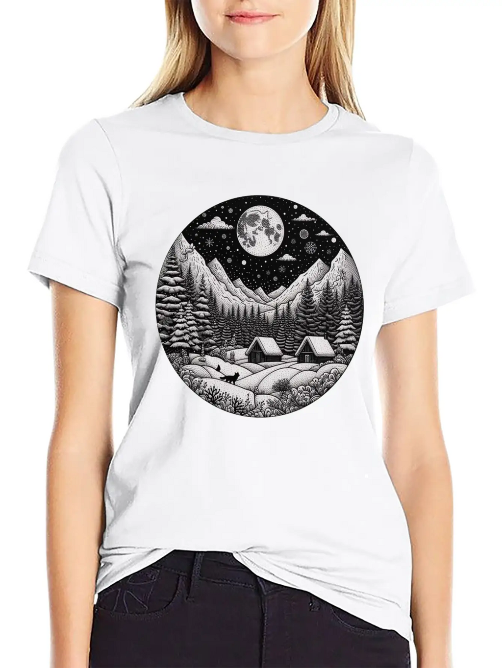 Night In Winter Timeless Short Sleeve Tee – Comfy And Minimalist Design