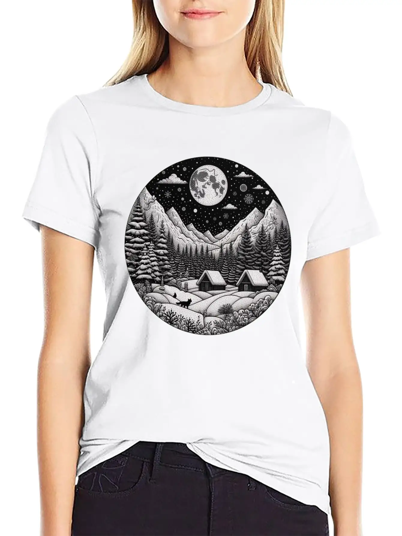 Night In Winter Timeless Short Sleeve Tee – Comfy And Minimalist Design