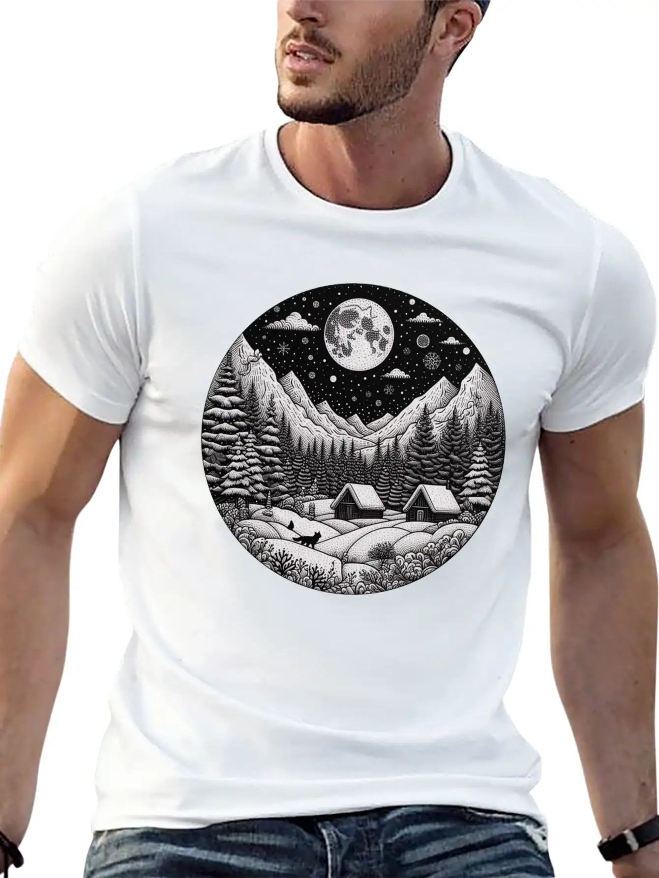 Night In Winter Timeless Short Sleeve Tee – Comfy And Minimalist Design