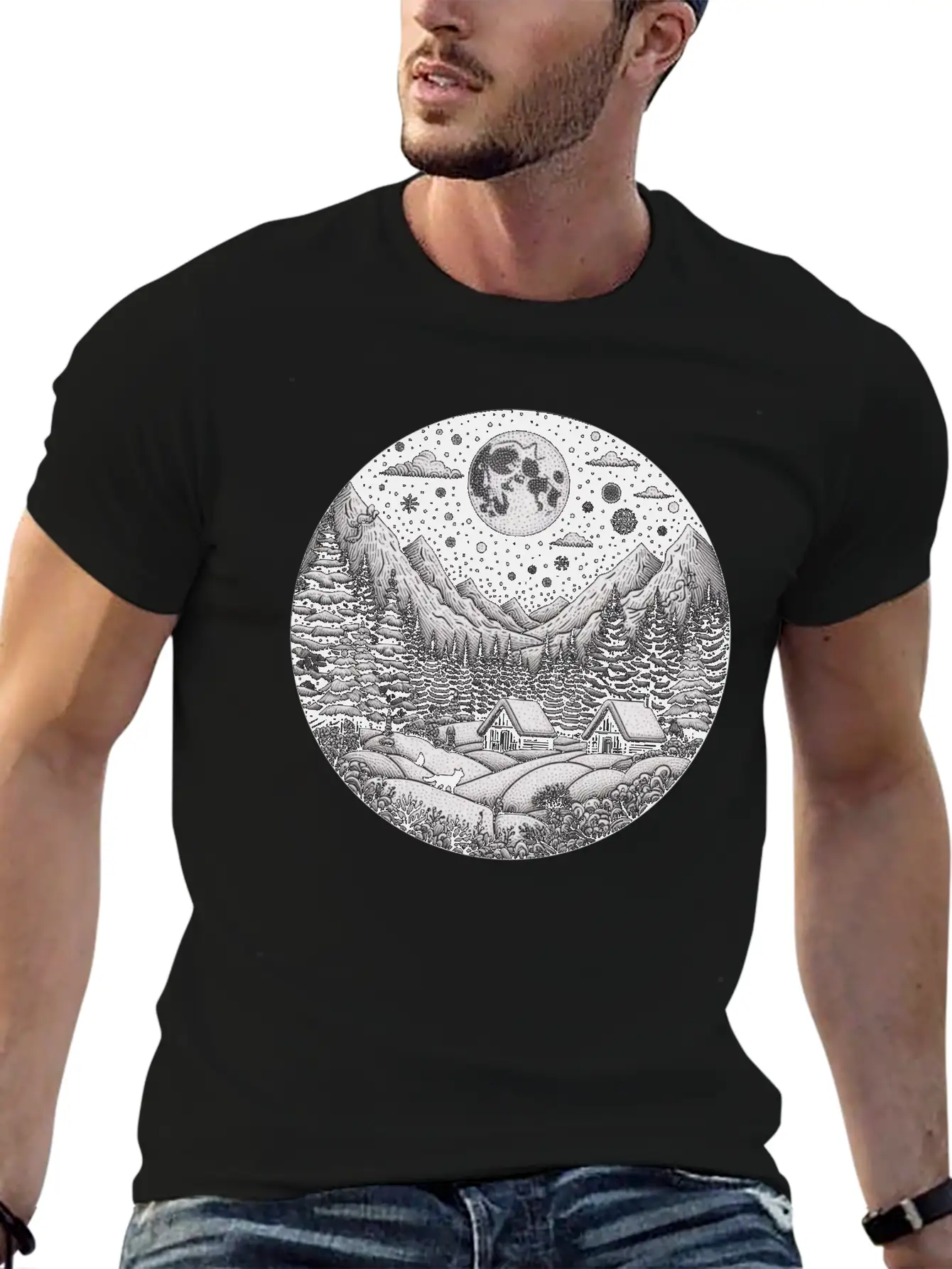Night In Winter Timeless Short Sleeve Tee – Comfy And Minimalist Design
