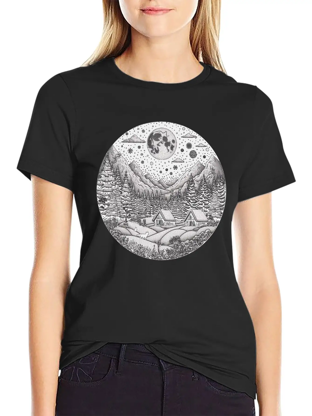 Night In Winter Timeless Short Sleeve Tee – Comfy And Minimalist Design