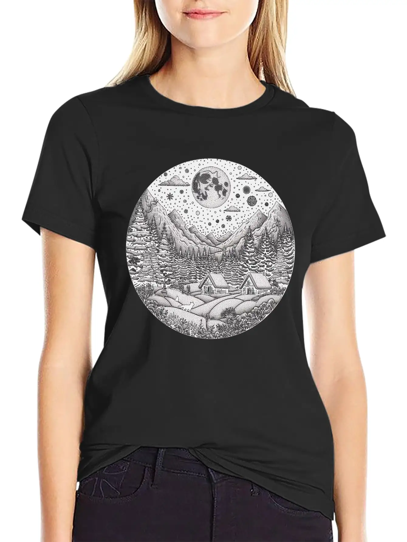 Night In Winter Timeless Short Sleeve Tee – Comfy And Minimalist Design