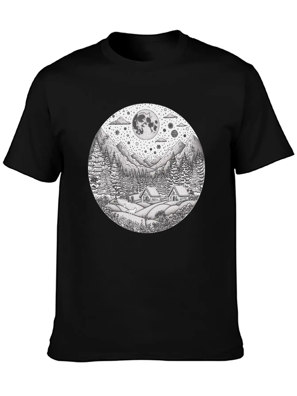 Night In Winter Timeless Short Sleeve Tee – Comfy And Minimalist Design