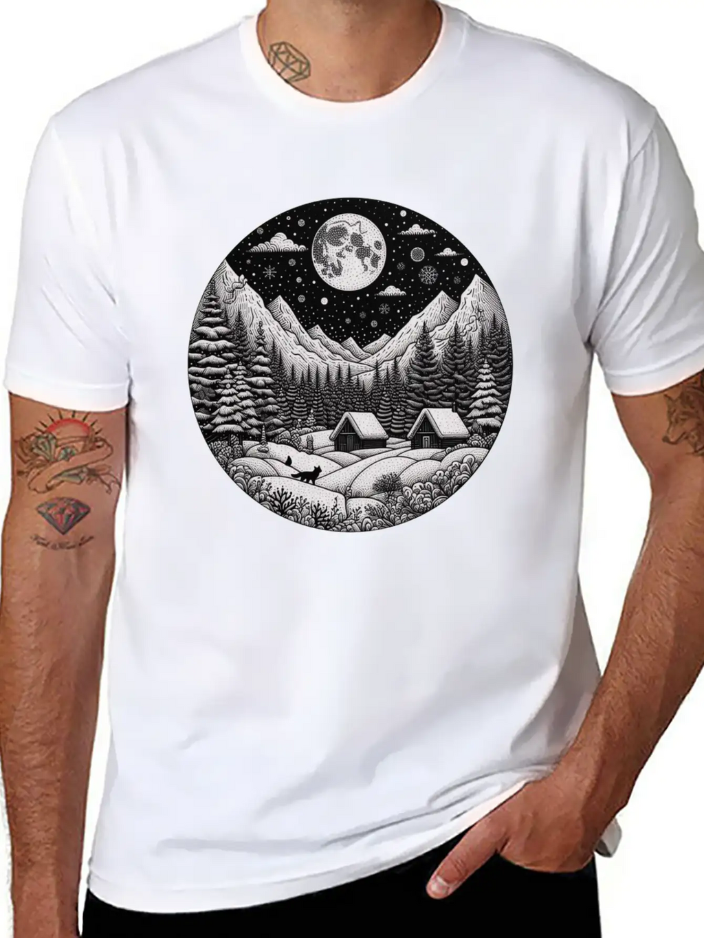 Night In Winter Timeless Short Sleeve Tee – Comfy And Minimalist Design