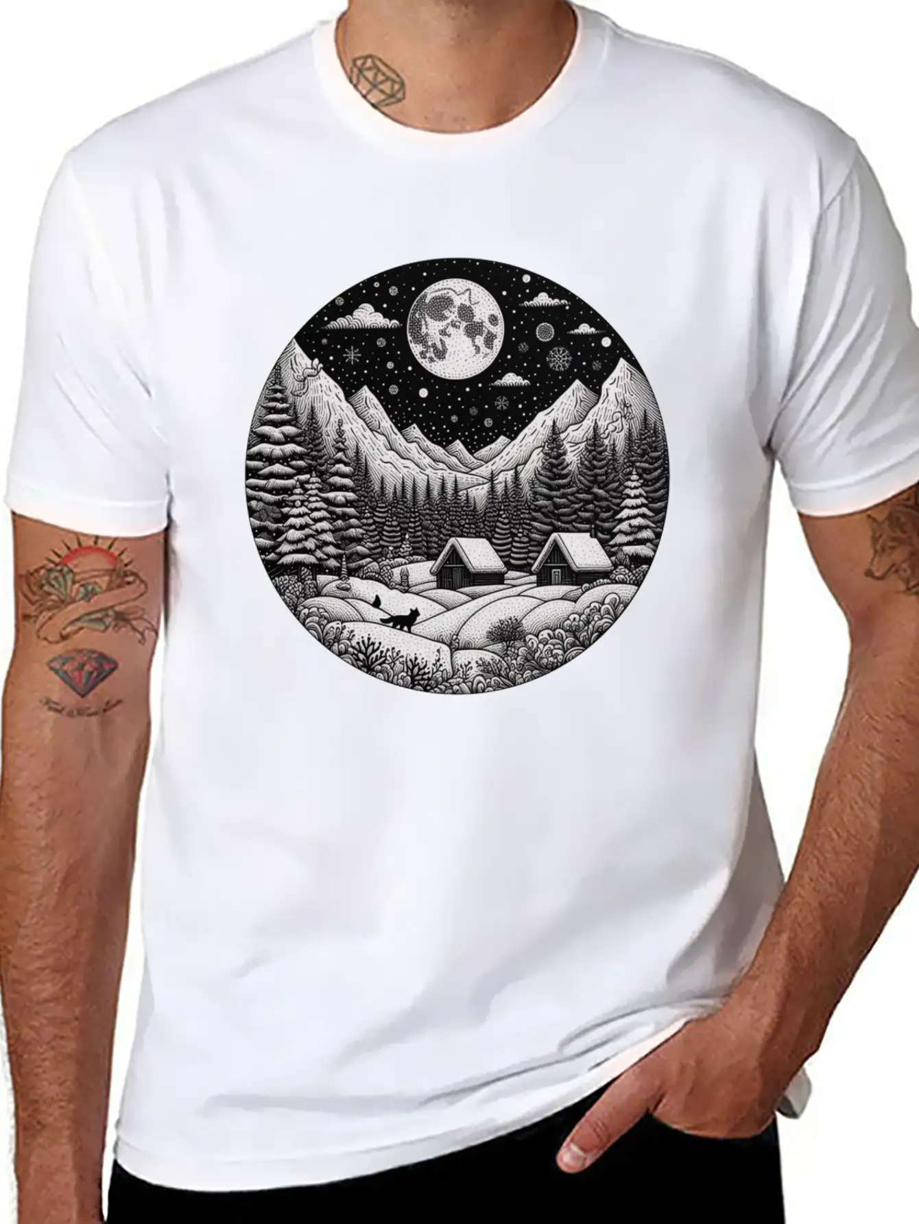 Night In Winter Timeless Short Sleeve Tee – Comfy And Minimalist Design