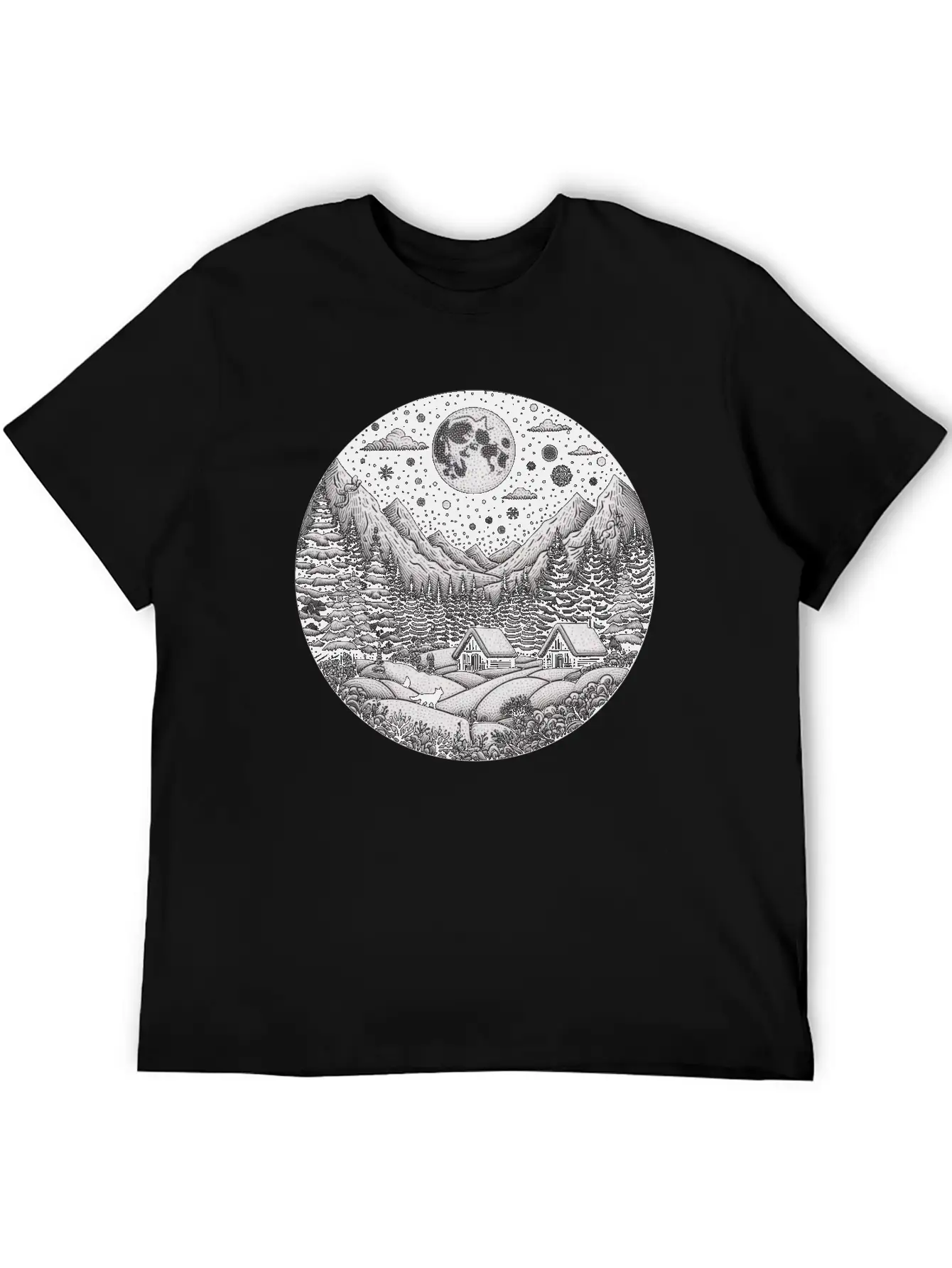 Night In Winter Timeless Short Sleeve Tee – Comfy And Minimalist Design