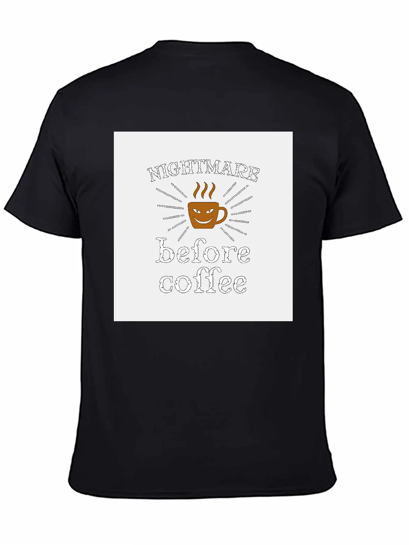 Nightmare Before Coffee Relaxed Everyday Tee – Lightweight And Durable Cotton