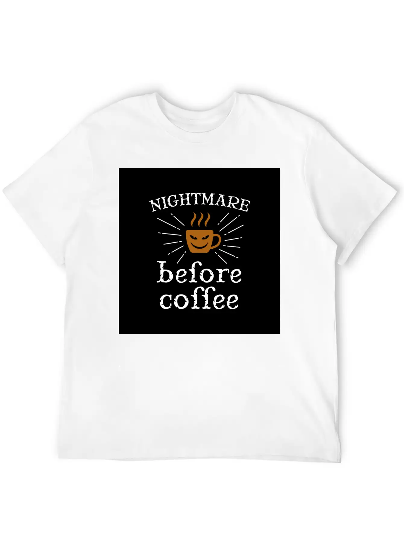 Nightmare Before Coffee Relaxed Everyday Tee – Lightweight And Durable Cotton