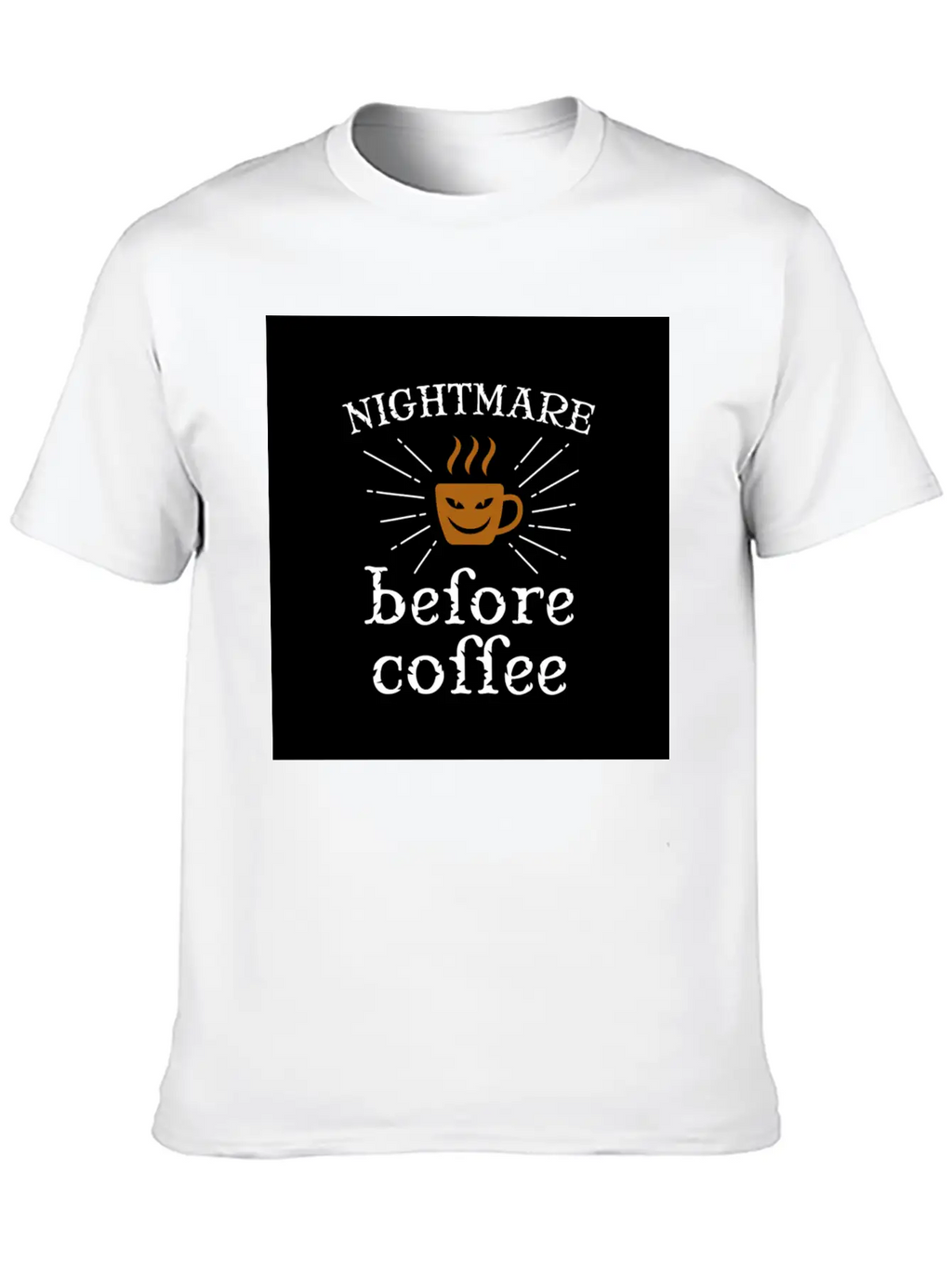 Nightmare Before Coffee Relaxed Everyday Tee – Lightweight And Durable Cotton