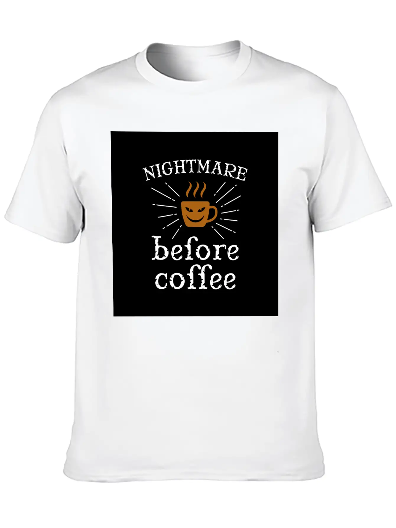 Nightmare Before Coffee Relaxed Everyday Tee – Lightweight And Durable Cotton