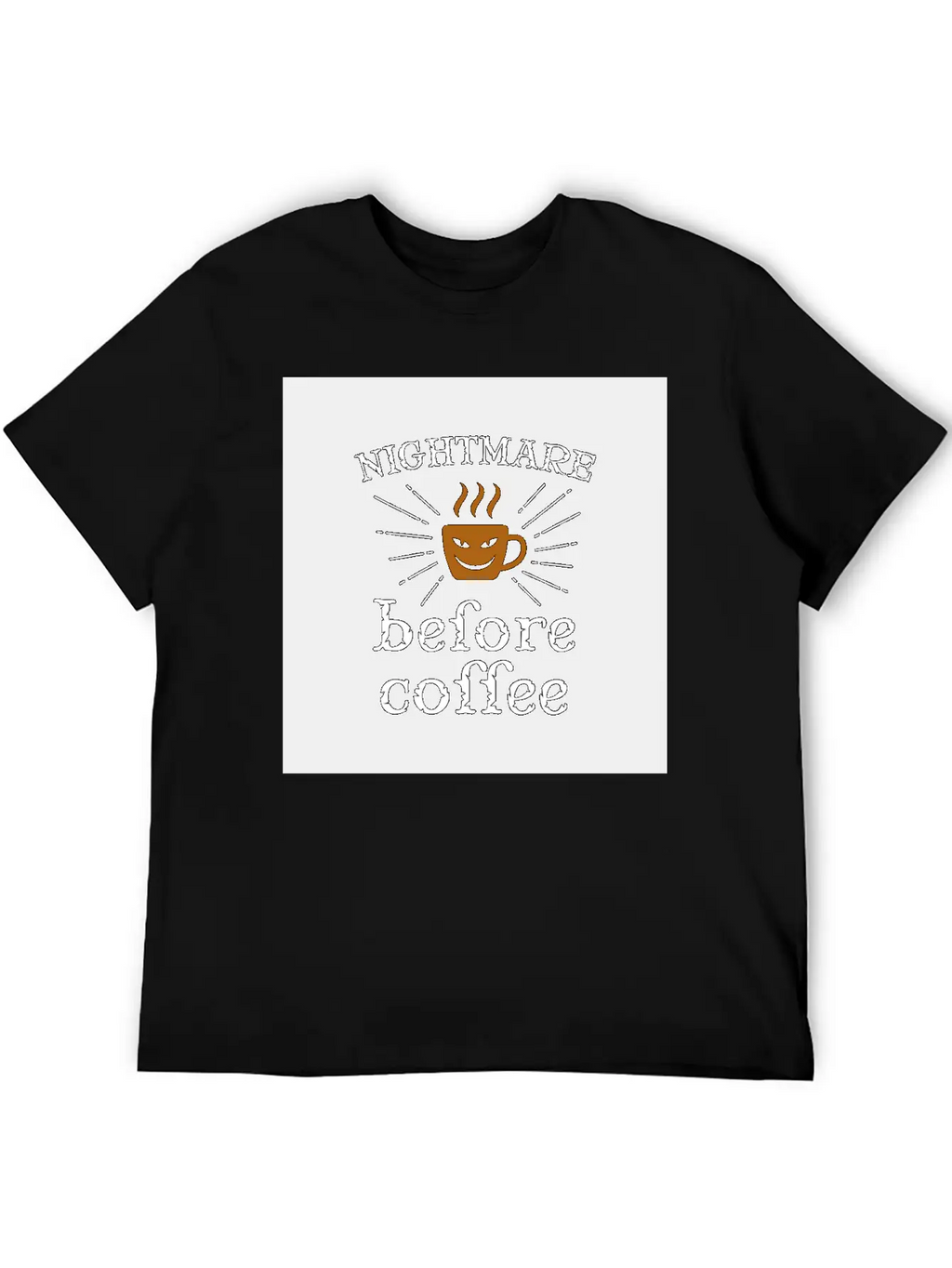 Nightmare Before Coffee Relaxed Everyday Tee – Lightweight And Durable Cotton