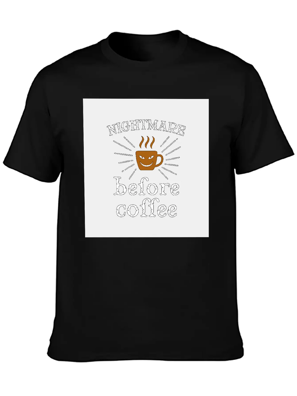 Nightmare Before Coffee Relaxed Everyday Tee – Lightweight And Durable Cotton