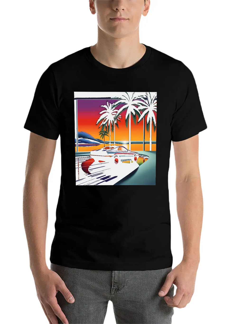 Nightscape Urban Hiroshi Nagai Abstract Breathable Soft Cotton T-Shirt – Timeless Casual Look