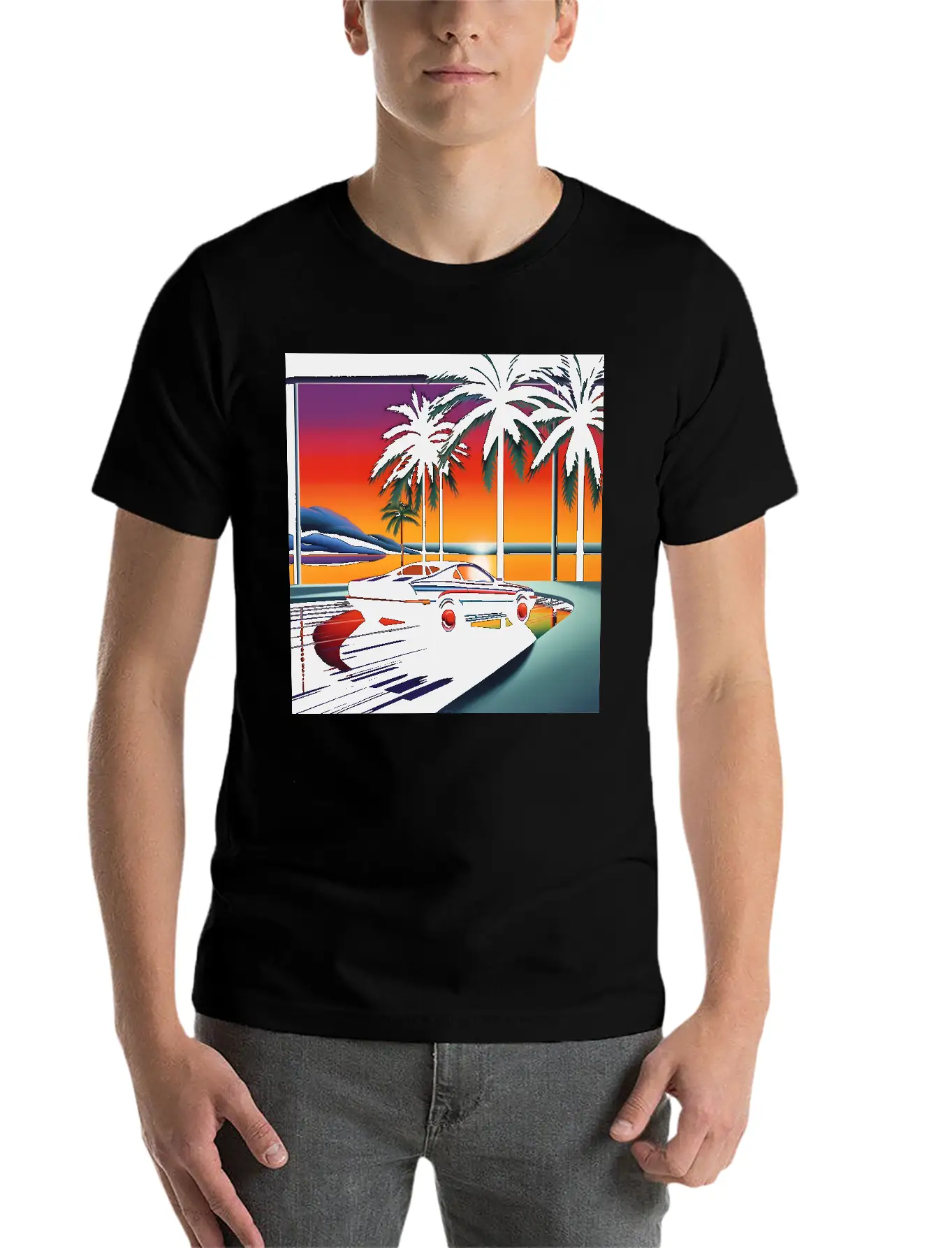 Nightscape Urban Hiroshi Nagai Abstract Breathable Soft Cotton T-Shirt – Timeless Casual Look