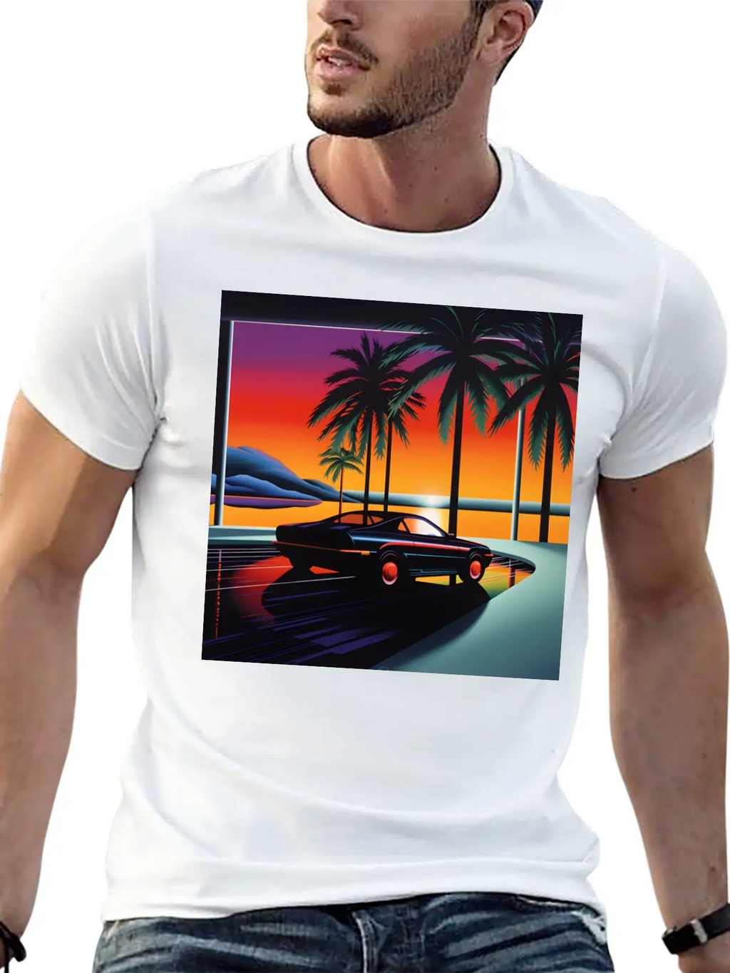 Nightscape Urban Hiroshi Nagai Abstract Breathable Soft Cotton T-Shirt – Timeless Casual Look