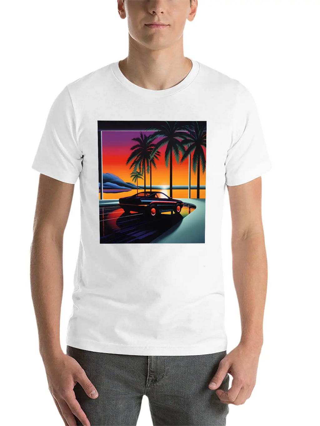 Nightscape Urban Hiroshi Nagai Abstract Breathable Soft Cotton T-Shirt – Timeless Casual Look
