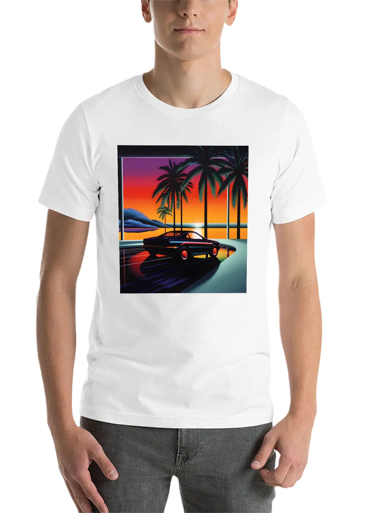 Nightscape Urban Hiroshi Nagai Abstract Breathable Soft Cotton T-Shirt – Timeless Casual Look