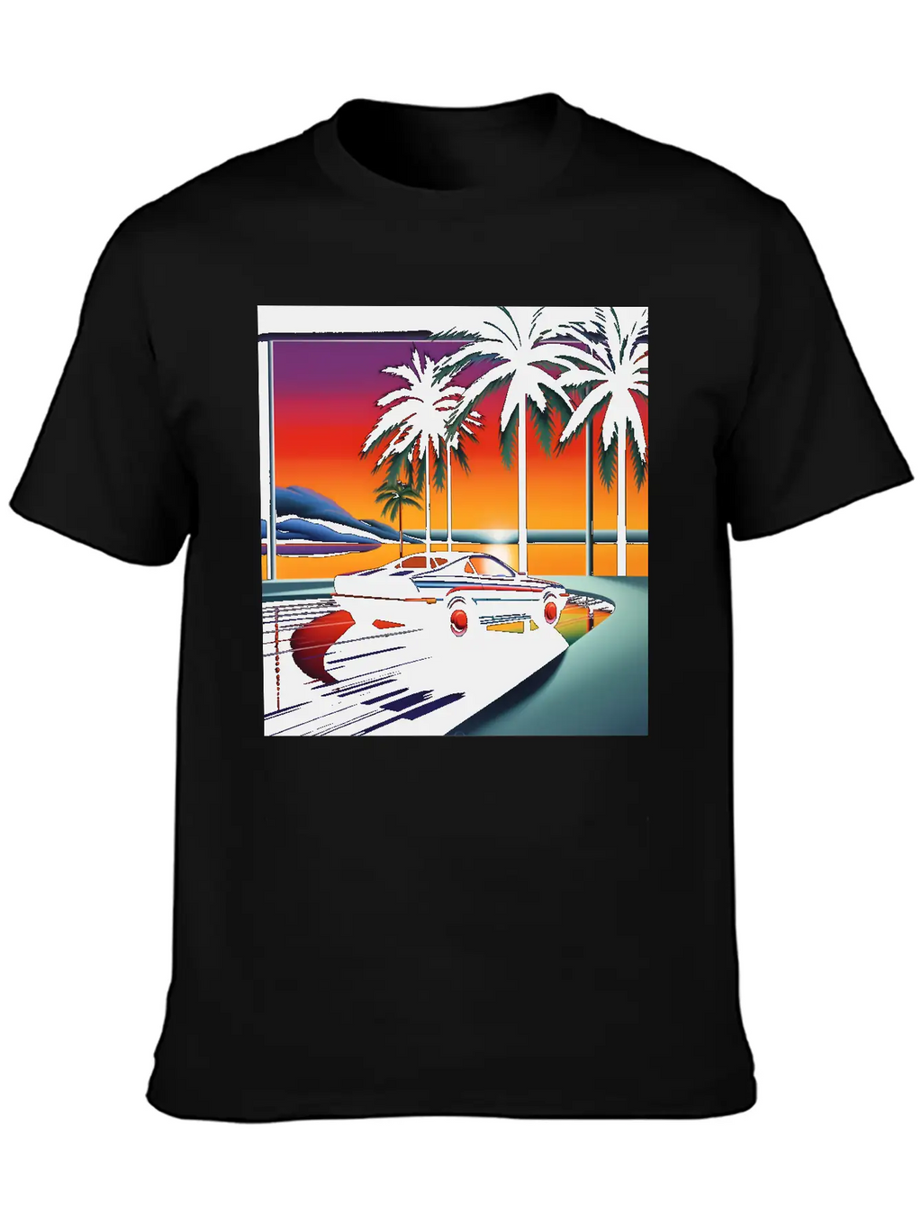 Nightscape Urban Hiroshi Nagai Abstract Breathable Soft Cotton T-Shirt – Timeless Casual Look
