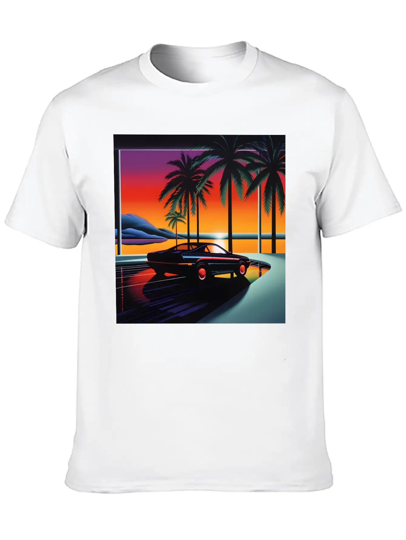 Nightscape Urban Hiroshi Nagai Abstract Breathable Soft Cotton T-Shirt – Timeless Casual Look
